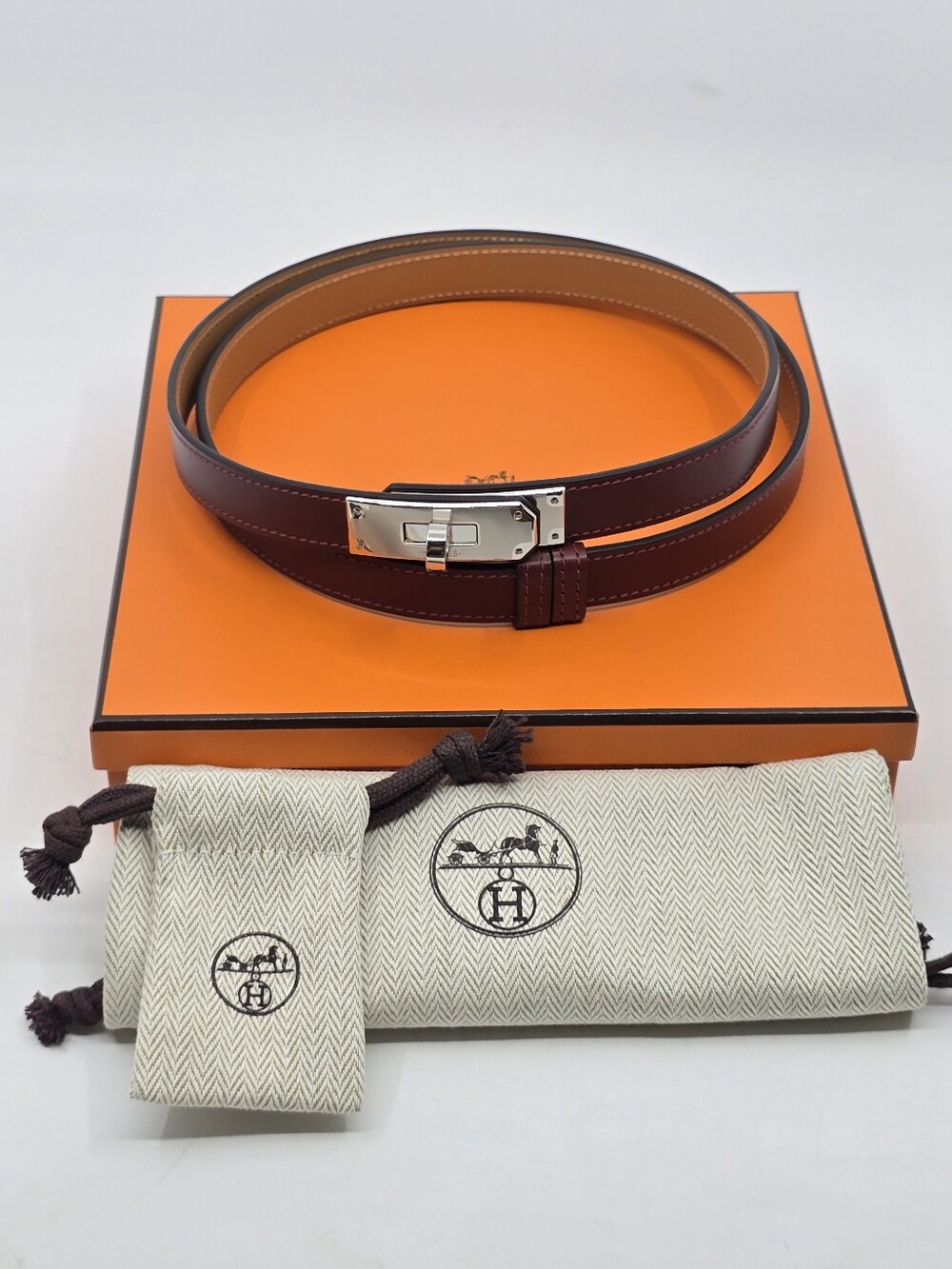 Hermes Kelly 18 Belt Rouge H Belt